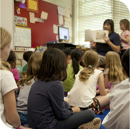 Modern school classroom with flexible seating